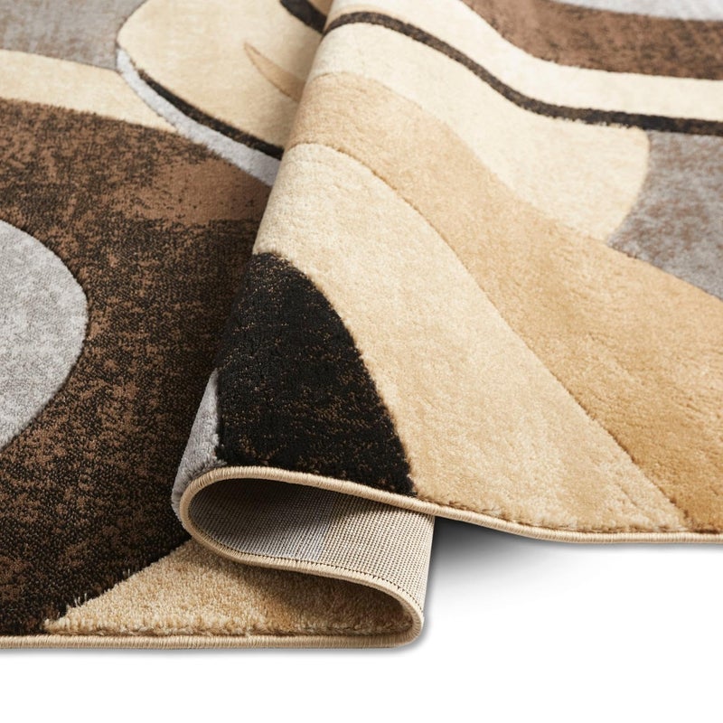 Home Dynamix Tribeca Slade Modern Area Rug, Abstract Brown/Gray 39"x55" - Image 5