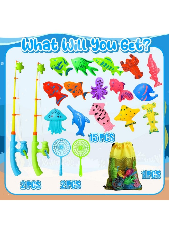 Toy Magnetic Fishing Game For Kids 3 5 With 2 Toddler Fishing Poles 3 Years Old Magnetic Fishing Toys For Toddlers Magnetic Baby Fishing Pole Pool Water Fish Toys Bath Toys For Kids Ages 4 8 - Image 2