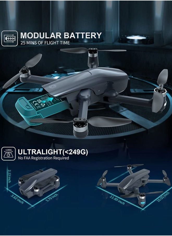Holy Stone HS710 Drones with Camera for Adults 4K, GPS FPV Foldable 5G Quadcopter for Beginners with Optical Flow Positioning, Auto Return Home, Follow Me, Brushless Motor, Easy to Fly  - Image 4