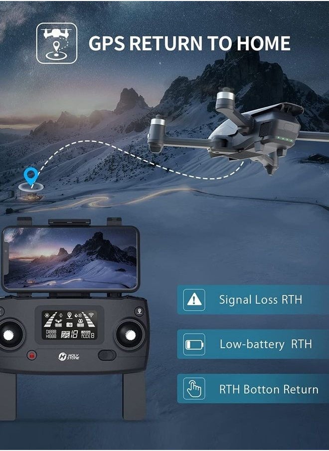 Holy Stone HS710 Drones with Camera for Adults 4K, GPS FPV Foldable 5G Quadcopter for Beginners with Optical Flow Positioning, Auto Return Home, Follow Me, Brushless Motor, Easy to Fly  - Image 5