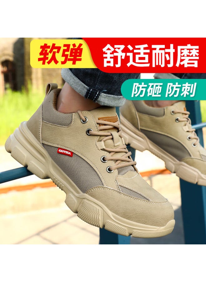 JUNBU Men'S Summer Steel Toe Anti-Smashing Anti-Piercing Super Lightweight Breathable Safety Work Site Functional Shoes 1115F 37 - Image 5