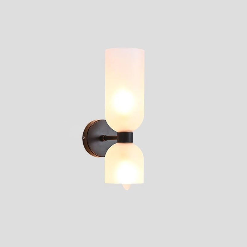 3.93 Inches Nordic Postmodern Minimalist Glass Wall Lamp, LED 3-Color Dimming Recessed Upper and Lower Lighting Fixture, for Bedroom Living Room Hallway Decor Wall Sconces(C) - Image 3
