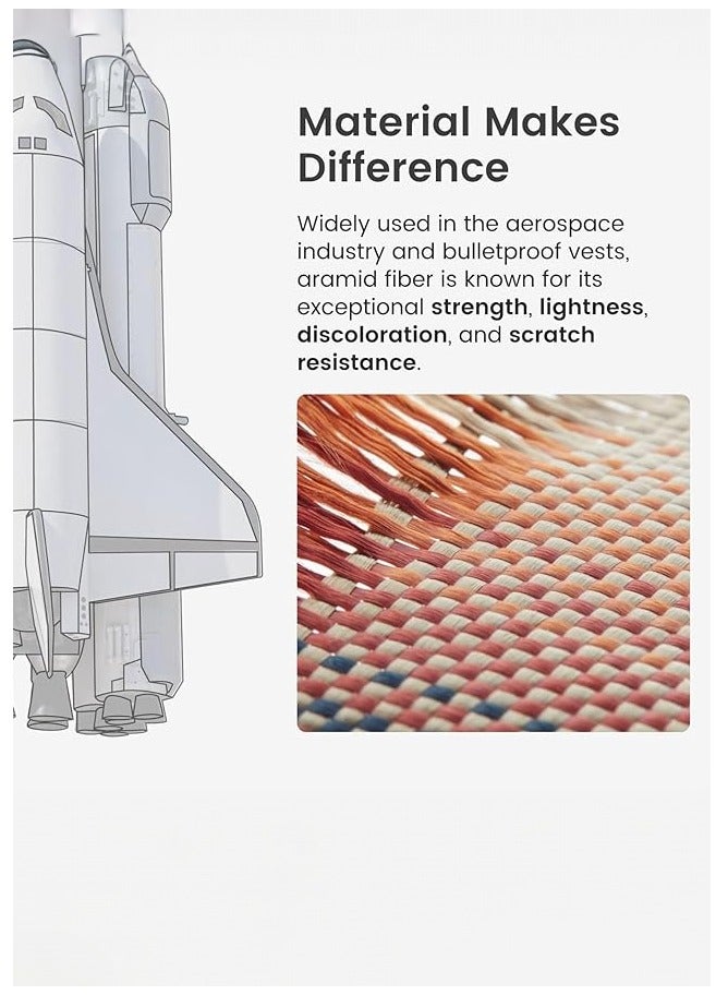 بيتاكا جراب ماجسيف جالاكسي اس 25 من غطاء منسوج باللمس من برج الحمل / نحيف للغاية / حافة كاميرا مرتفعة / لمسة منسوجة / حماية من السقوط والتلف / غطاء خلفي ماج سيف متين - غروب - Image 3