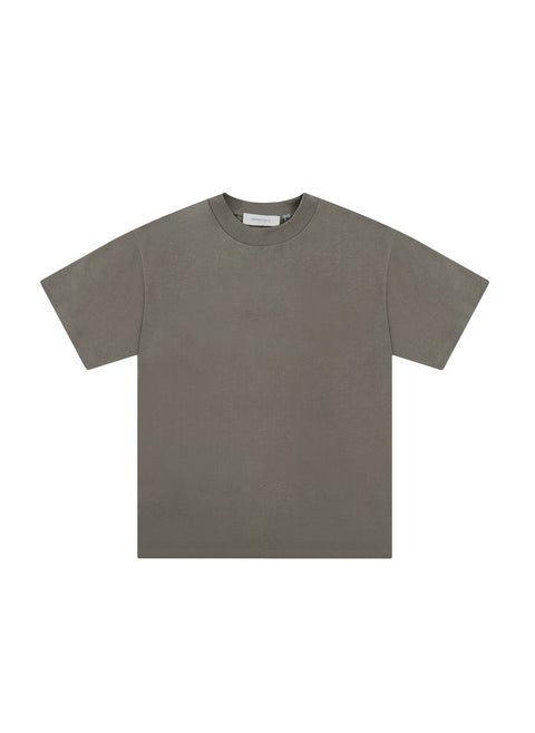 Essentials Velvet Logo Unisex Tee Coffee