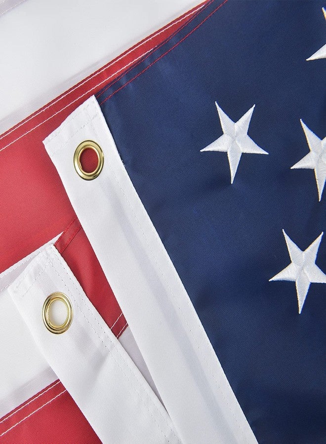Olycole American Flags for Outside 2x3, US Flag Outdoor Heavy Duty, Embroidered Stars/Sewn Stripes/UV Protection/Brass Grommets, USA Flags 2x3 Outdoor Made in USA High Wind - Image 3