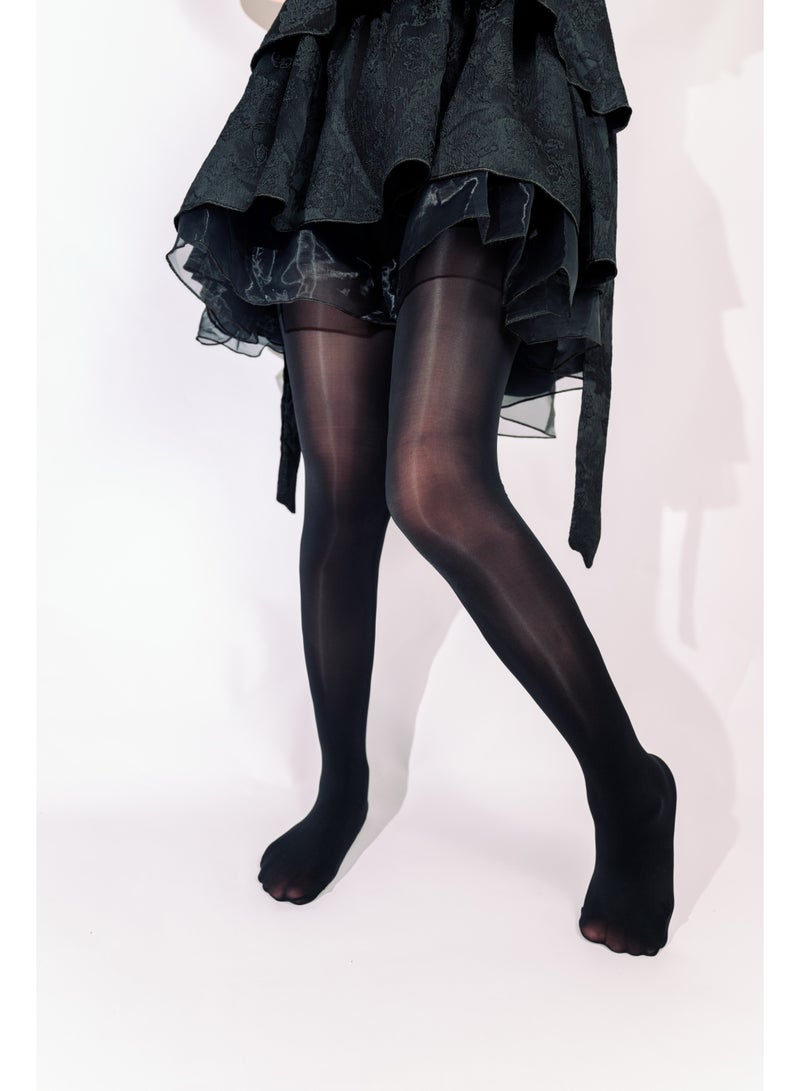 ​جَزِيرَةُ الْقَفَزَاتِ جوارب HI سيلكن النسائية اللامعة بدون درز، فائقة النحافة بلمسة زيتية ولمعان خفيف - Image 5