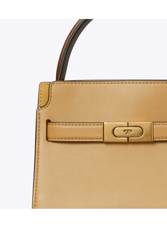 Women's Genuine Leather Top-Handle Handbag - Elegant Layered Belt Satchel Shoulder Crossbody Bag - Image 4