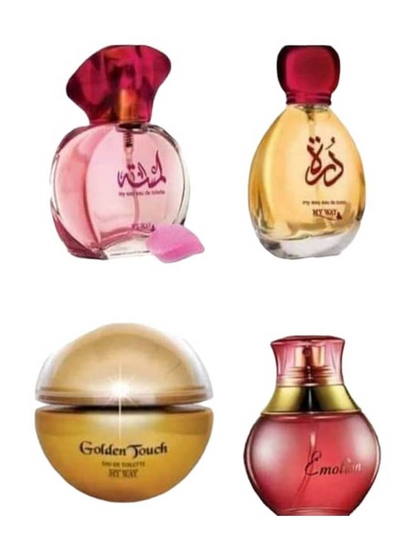 مايواي ماى واى عرض مكون من 4 برفانات برفان ايموشن / دره / لمسه / جولدن تاتش