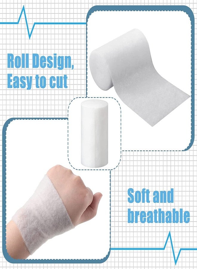 Kitwe لفافات كيتوي القطنية للجبيرة، 24 لفة، 4 بوصة × 8.9 قدم، عبوة فردية، ضمادات قطنية ناعمة بيضاء اللون، مع لاصق طبي. - Image 3