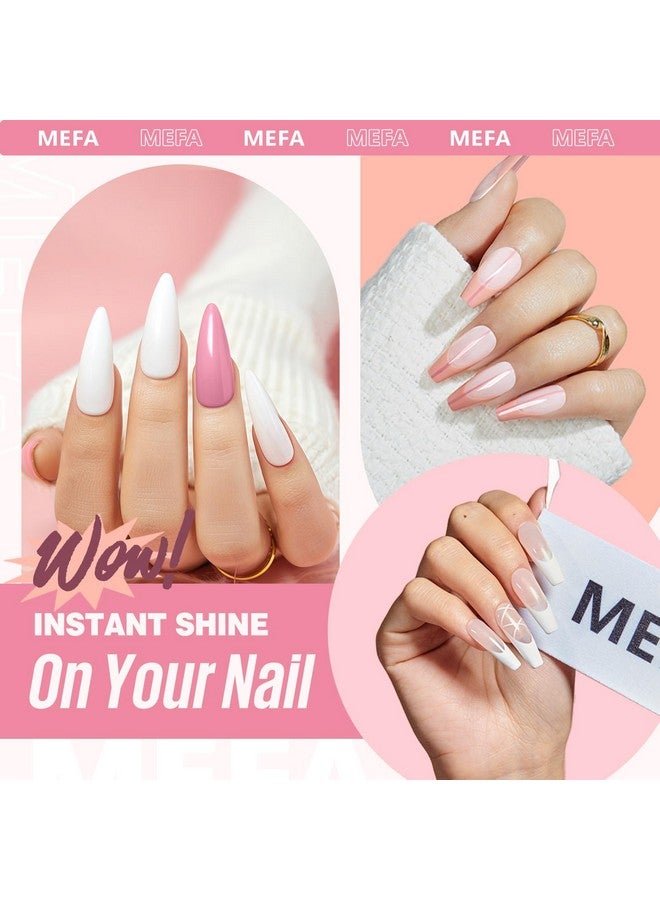 MEFA 19 Pcs Gel Nail Polish Kit with U V Light, 12 Colors All Seasons Nude Milky White Soak Off Gel Polish Nail Set with Base Top Coat Essential Manicure Tools Beginners Valentine Salon Nails DIY Art - Image 2