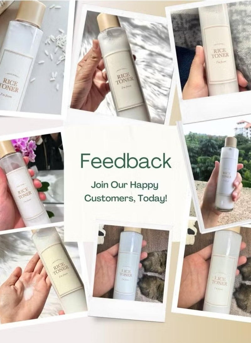 I'M FROM Rice Toner, Milky Toner for Glowing Skin, 77.78% Korean Rice, Glow Essence with Niacinamide, Hydrating for Sensitive, Dry, Dull, Combination Skin, Vegan, Fragrance Free, Glass Skin 150ml - Image 2