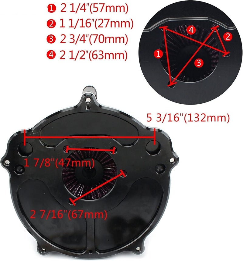 DEMULAX Motorcycle Air Filter for Harley Sportster - Image 2
