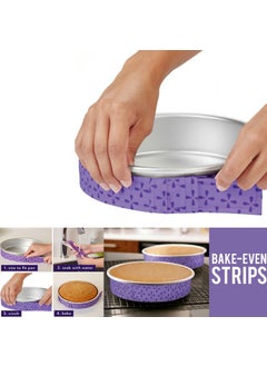 New Baking Cake Mold Baking Tray Protection Strap Cloth Strip Anti-Deformation Baking Cake Tools OPP Pack Brand Edition Blue
