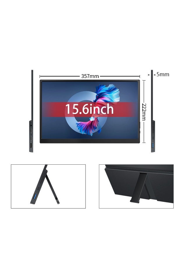 Occuwzz - 15.6" Touch Screen Portable Monitor 1080P High-Definition  Display Screen for Laptop PC Phone - Image 1