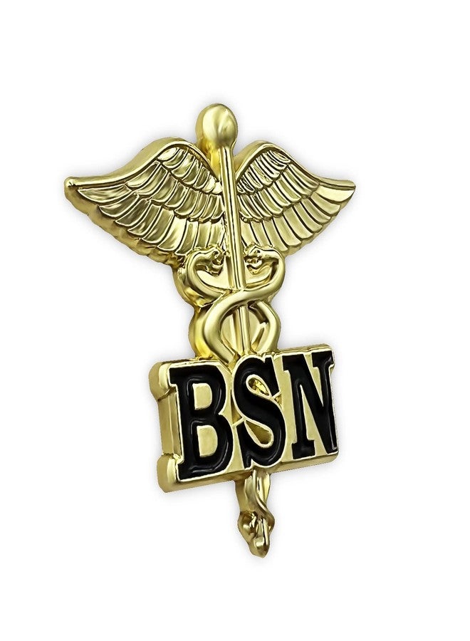 PinMaze دبوس طية صدر السترة بشعار بكالوريوس العلوم في التمريض - حروف على بروش كادوسيوس - مشبك حفل طبي بكالوريوس العلوم في التمريض (BSN) - Image 2