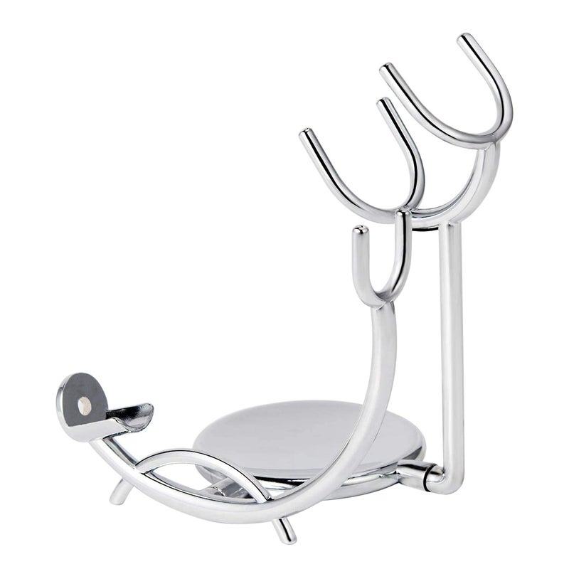 Grandslam Shaving Razor and Brush Stand, Stainless Steel Shaving Razor Holder, Compatible with Long and Short Handle Safety Razor, Straight Razor and Barber Razor - Image 4