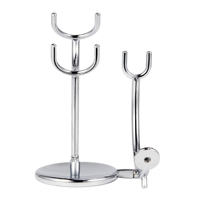 Grandslam Shaving Razor and Brush Stand, Stainless Steel Shaving Razor Holder, Compatible with Long and Short Handle Safety Razor, Straight Razor and Barber Razor - Image 3