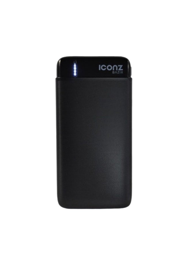 Iconz Power Bank Iconz Bazix, 10000mAh, 2 Ports, XPB10CK - Black  - Image 1