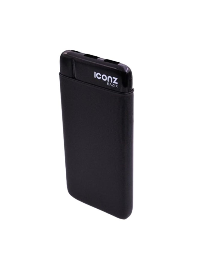 Iconz Power Bank Iconz Bazix, 10000mAh, 2 Ports, XPB10CK - Black  - Image 3