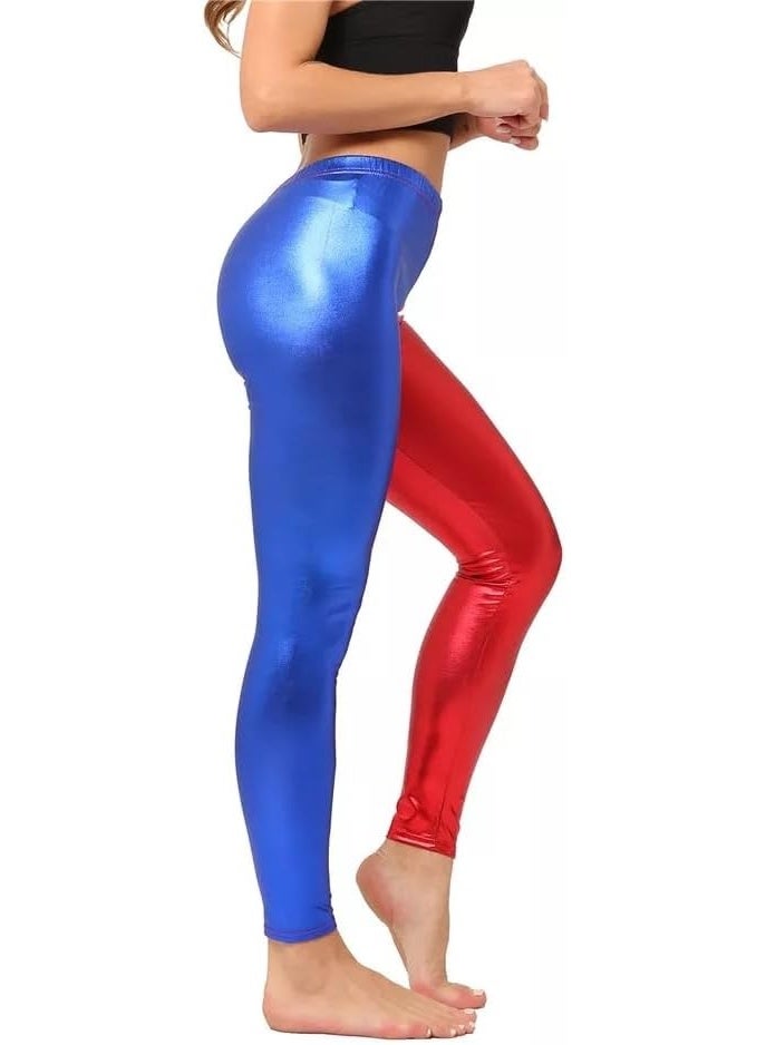 Stretch Leather Disco Glitter Women Lycra