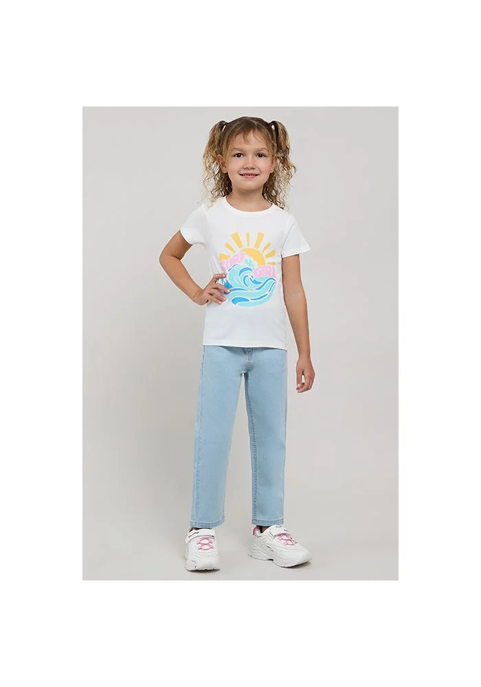 أر أند بي Printed T-Shirt with Crew Neck and Short Sleeves