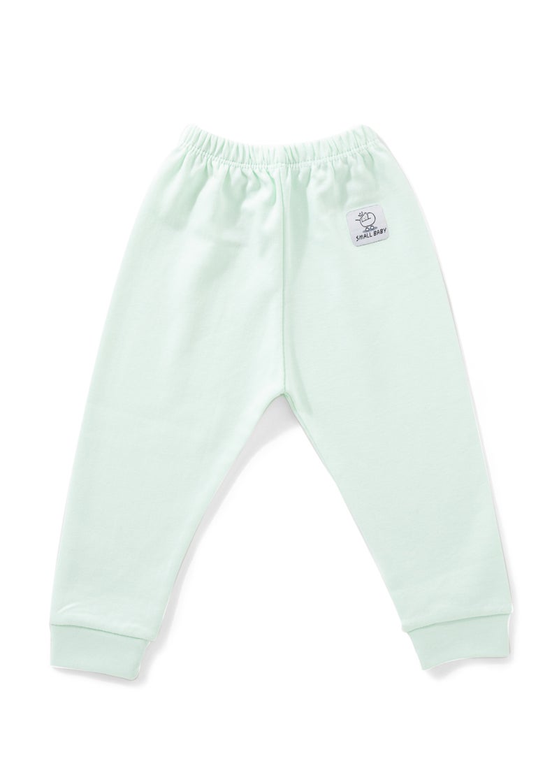Small Baby Pack of 3 Plain Color Cotton Pants for Baby  - Image 4