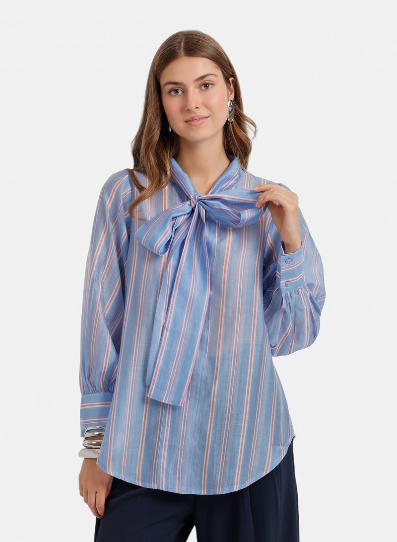 Carina Bow-Tie Neck Blouse - Image 1