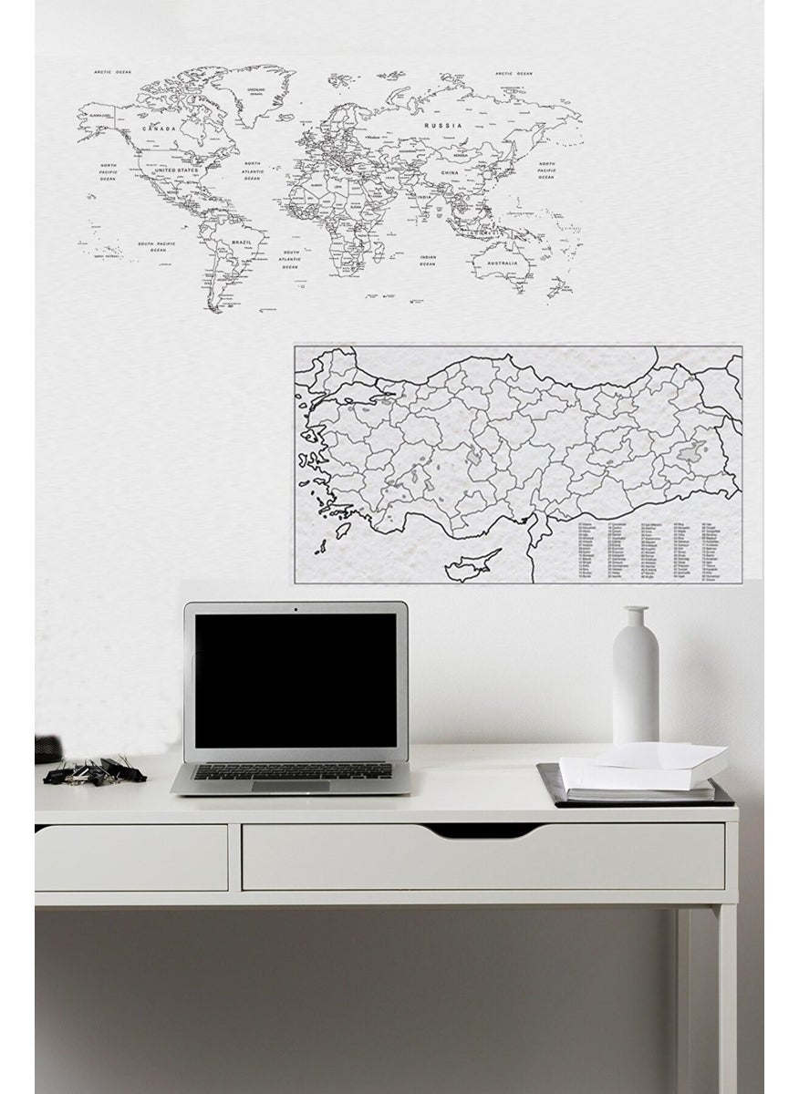 Türkiye and World Map Non-Adhesive Static Cling Note Practical Smart Paper with Paper Holder Feature - pzsku/Z9138672793FB425FCCF1Z/45/_/1727881415/a1374997-bf52-4ec6-85d6-80c8c7bb594a