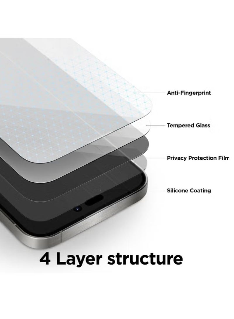 Original Privacy Screen Protector for Samsung Galaxy A12 – Anti-Static Tempered Glass with ESD Privacy, 9H Hardness, Anti-Peep, Dust-Proof, Super Smooth Touch - Image 3