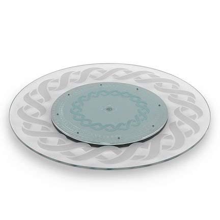 appeasy Glass Lazy Susan TurntableRound Tabletop Rotating Tray Display Plate Revolving Stand for Dining Table CardiffDiameter24inch - Image 3