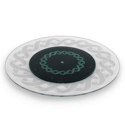 appeasy Glass Lazy Susan TurntableRound Tabletop Rotating Tray Display Plate Revolving Stand for Dining Table CardiffDiameter24inch - Image 2