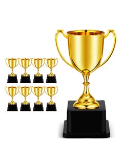 Excefore 7 Inch Gold Trophies for Kids, 8 Pcs Trophy Award - Plastic Football Awards and Trophies Cup - Funny Trophy for Brings Joy and Recognition Party  - Image 1