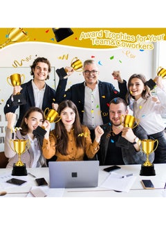 Excefore 7 Inch Gold Trophies for Kids, 8 Pcs Trophy Award - Plastic Football Awards and Trophies Cup - Funny Trophy for Brings Joy and Recognition Party  - Image 5