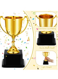 Excefore 7 Inch Gold Trophies for Kids, 8 Pcs Trophy Award - Plastic Football Awards and Trophies Cup - Funny Trophy for Brings Joy and Recognition Party  - Image 3