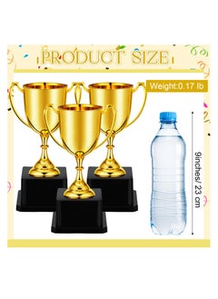 Excefore 7 Inch Gold Trophies for Kids, 8 Pcs Trophy Award - Plastic Football Awards and Trophies Cup - Funny Trophy for Brings Joy and Recognition Party  - Image 2