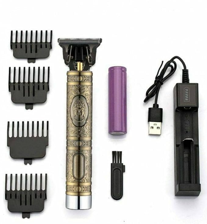 ONTRIP ONTRIP Trimmer For Men Buddha Style Trimmer Professional Hair Clipper Adjustable Blade Clipper Hair Trimmer and ShaverRetro Oil Head Close Cut Precise hair Trimming Machine Metal Body - Image 1