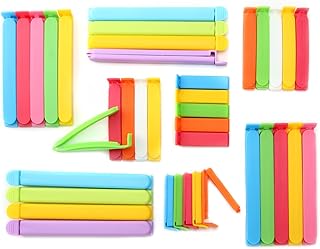 ANPHSIN ANPHSIN Set of 38 Plastic Chip Clips Bag Sealing Clips for Food and Snack Storage (2.3 in, 3.6 in, 5 in, 6.3 in)  - Image 1