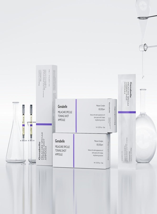 Genabelle Melacare Spicule Toning Shot Ampoule - Skin Clarifying Serum with 80,000ppm Melacare Complex - Spicule Technology for Glow, Pore Refining & Hydration - 0.03 fl oz* 3ea - Image 4