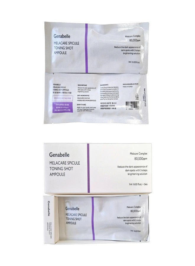 Genabelle Melacare Spicule Toning Shot Ampoule - Skin Clarifying Serum with 80,000ppm Melacare Complex - Spicule Technology for Glow, Pore Refining & Hydration - 0.03 fl oz* 3ea - Image 5