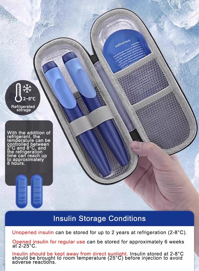 Leng Ke Portable Insulin Cooling Travel Bag Insulated Cooling Compartment Compact & Lightweight Reusable Ice Packs, Designed for Medical Travel - Image 3