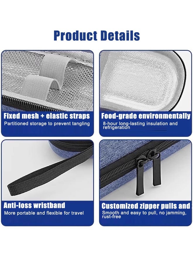 Leng Ke Portable Insulin Cooling Travel Bag Insulated Cooling Compartment Compact & Lightweight Reusable Ice Packs, Designed for Medical Travel - Image 4