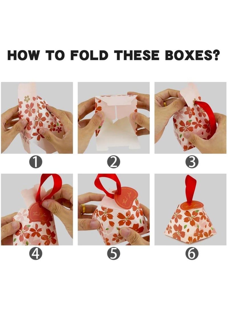 عام “30 صندوق تفضيلات صغير، صناديق حلوى للهدايا، الحرف اليدوية، حفلات الزفاف، صناديق كيك، حلوى، صناديق اقتراح العرائس مع أربطة وملصقات (وردي، أحمر، 3.15 × 3.15 × 2.36 بوصة).” - Image 5