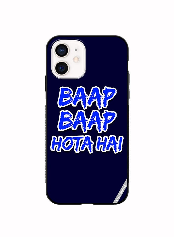 VR CREATIVE Protective Case Cover For Apple iPhone 12 mini Baap Baap Hota Hai Hindi Meme Quote Design Multicolour - Image 1