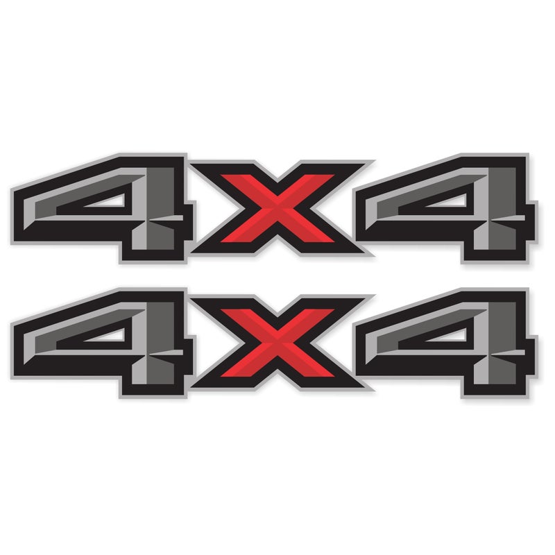 Gold Hook 4x4 Decals for Trucks Ford f150 Bedside Off Road Replacement Stickers Pair Premium Series Black RedMetallic Finish