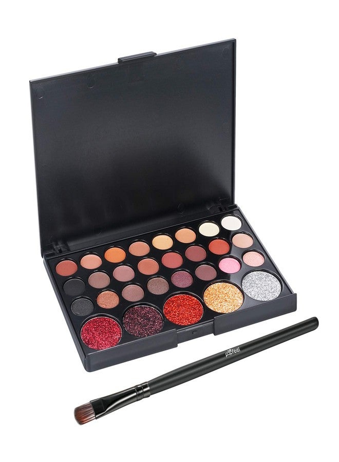 Vtrem 29 Colors Shimmer Matte Eyeshadow Palette Cosmetic Makeup Set with Makeup Brushes - Image 1