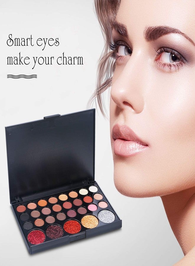 Vtrem 29 Colors Shimmer Matte Eyeshadow Palette Cosmetic Makeup Set with Makeup Brushes - Image 4