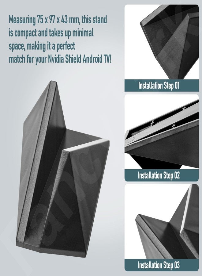 FancyTark Premium Vertical Stand Compatible with Nvidia Shield TV Pro (2017 & 2019 Models) - Weighted Base for Enhanced Stability - Space-Saving Desk Organizer Mount for Nvidia Shield Android TV - Image 5