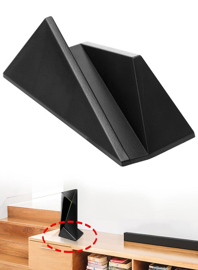 FancyTark Premium Vertical Stand Compatible with Nvidia Shield TV Pro (2017 & 2019 Models) - Weighted Base for Enhanced Stability - Space-Saving Desk Organizer Mount for Nvidia Shield Android TV - Image 1