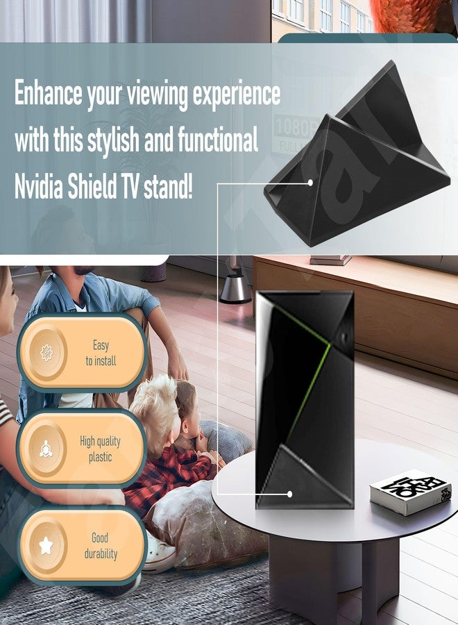 FancyTark Premium Vertical Stand Compatible with Nvidia Shield TV Pro (2017 & 2019 Models) - Weighted Base for Enhanced Stability - Space-Saving Desk Organizer Mount for Nvidia Shield Android TV - Image 4