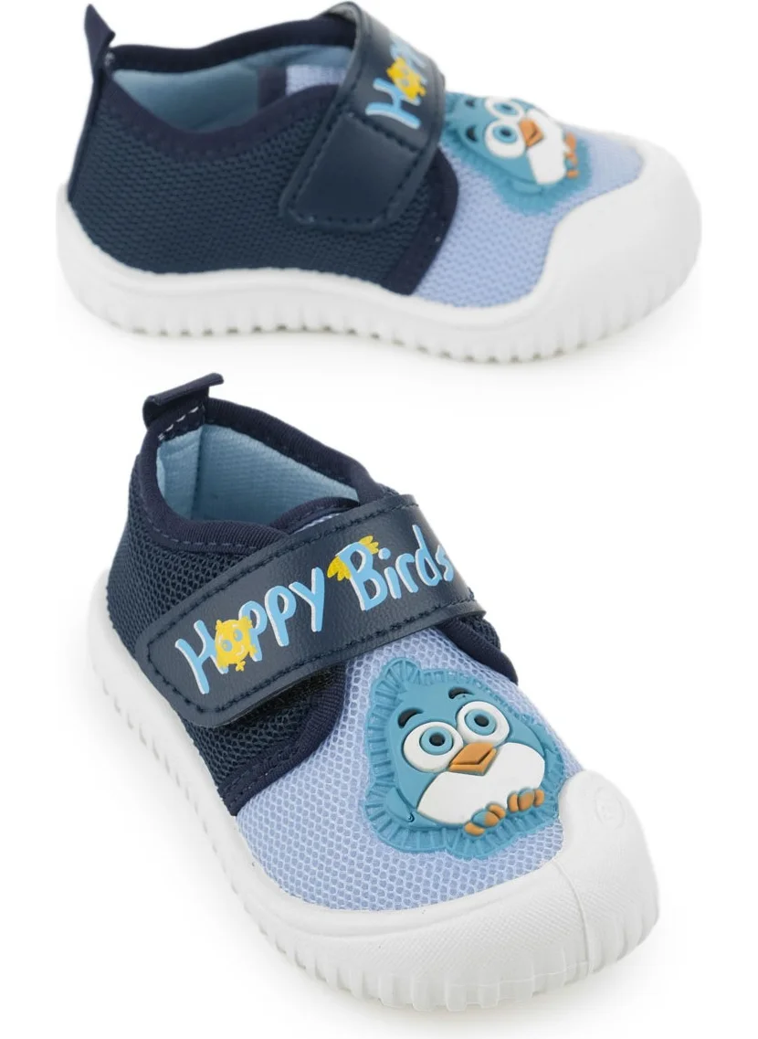 Gezer Summer Baby Boys Linen Happy Bird Velcro Adjustable Shoes